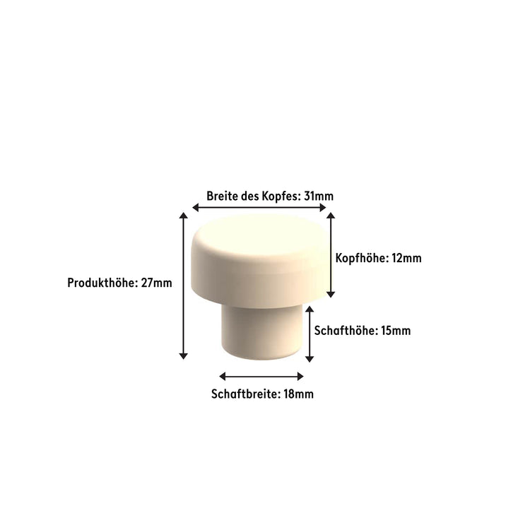 Beiger Stopfen für 100 ml Diffuser (6er Pack) Messungen
