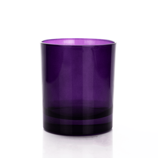 Amethyst-Violett - 30cl Lotti Kerzenglas - mattweiß (6er Pack)