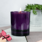 Amethyst-Violett - 30cl Lotti Kerzenglas - mattweiß (6er Pack)