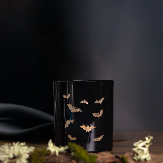 Fang-tastisch - Glänzendes Schwarz 30 cl Lotti Halloween-Kerzenglas (6er Pack)