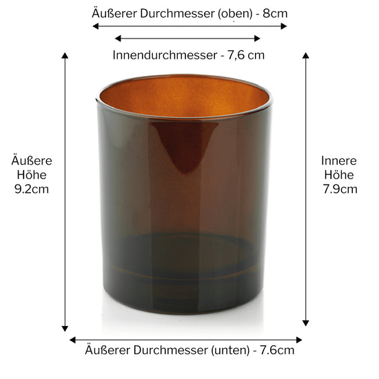 30cl Lotti Kerzenglas - Amber - Der Fuchs (6er-Pack)