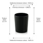 9cl Lauren Kerzenglas - glänzend schwarzes Äußeres (6er-Pack)