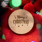 Merry Christmas - Weihnachtlicher Deckel Aus Naturholz Für 30 cl Kerze