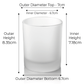 Candle Shack Candle Jar 20cl Lotti Candle Glass - Frosted Finish (box of 10)